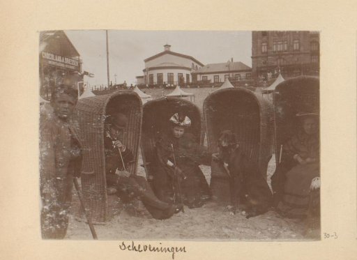 Company in beach chairs at Scheveningen