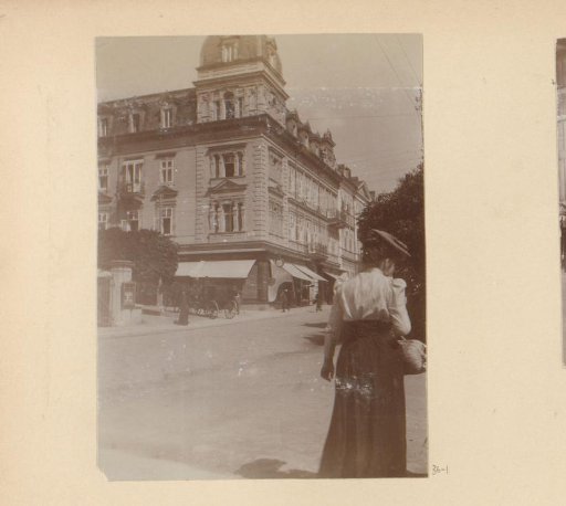 Street Scene with a Woman Seen from Behind on the Right