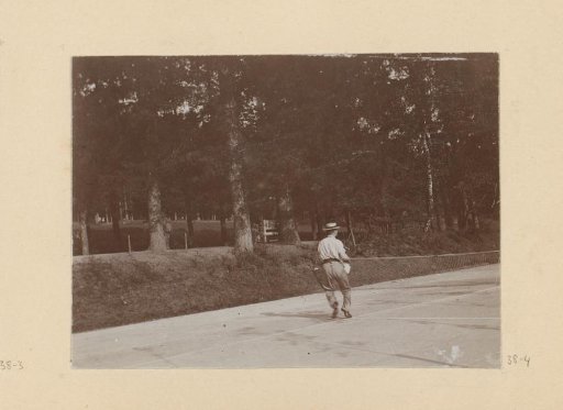 Man on a tennis court