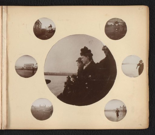 Seven Round Kodak Photos of Skaters on the Museumplein