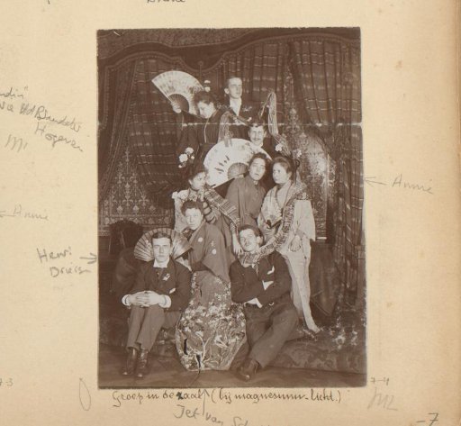 Group portrait of a company in historical costumes