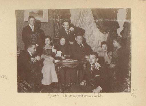 Family portrait in the living room
