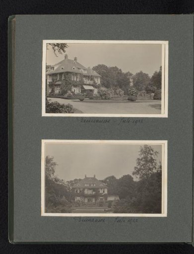 Two photographs of the country house Duinauwe in Wassenaar