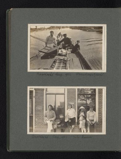 Two photographs of a boat trip with the sailing boat Dolfijn