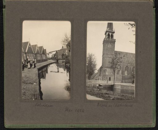 Two Photographs of Volendam and Broek in Waterland, May 1924