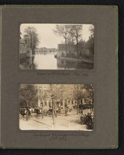 Two Photographs of Broek in Waterland and a Parade with Queen Wilhelmina, 1924