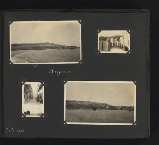 Four Photos of Streets in Algiers and Views of the City from the Sea