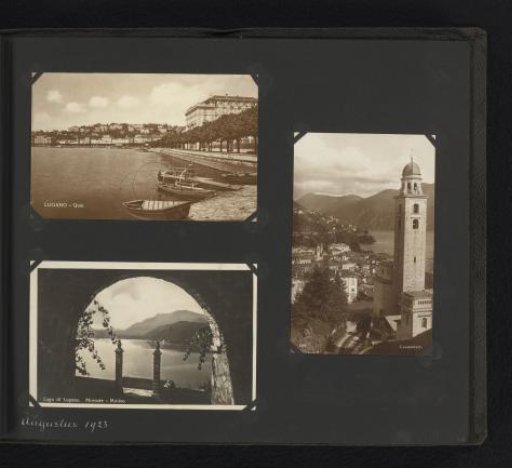 Three photographic postcards of Lugano