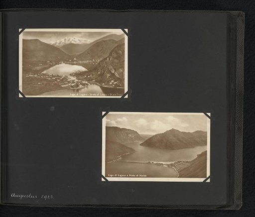 Two photographic postcards of Lake Lugano