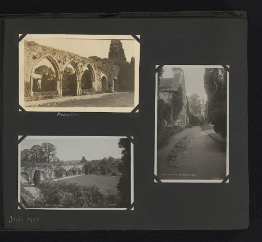 Three Photographs, Two of Which Are Postcards, of the Beaulieu Monastery Ruin