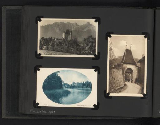 Three postcards, one a photograph and two photomechanical prints, of Thun