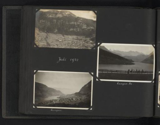 Three photographs, including a postcard, of Lungern