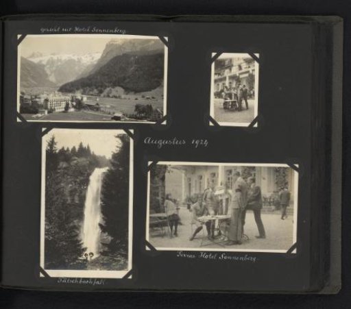 Four Photographs of the Van den Berg Family and Others in Switzerland