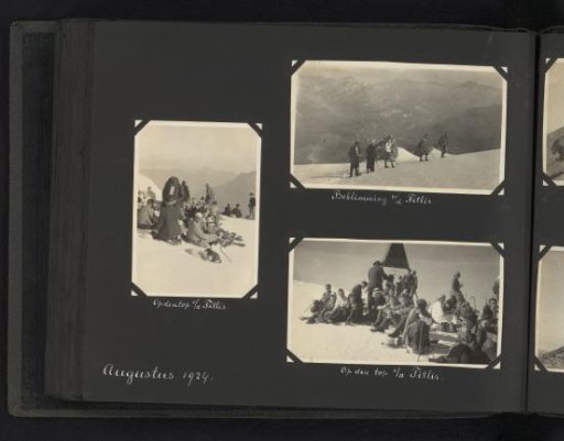 Three photos of the ascent of the Titlis