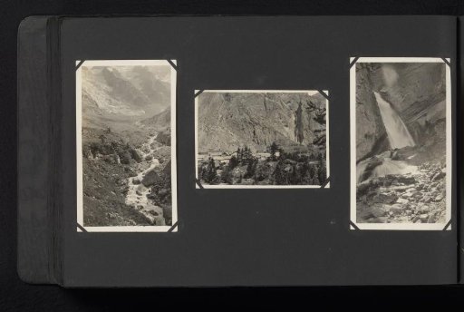 Three Photographs of Waterfalls and Streams in the French Alps