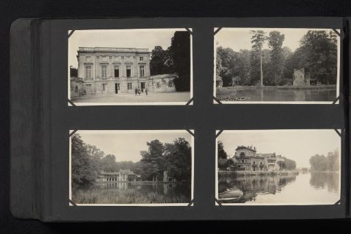 Four photographs of the gardens of the Palace of Versailles