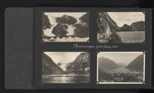 Four Photographic Postcards of Landscapes in Norway