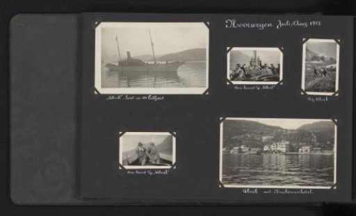 Five photographs of the Van den Berg family in Ulvik