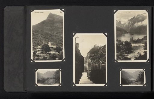 Five Photographs, Three of Which Are Postcards, of Geiranger