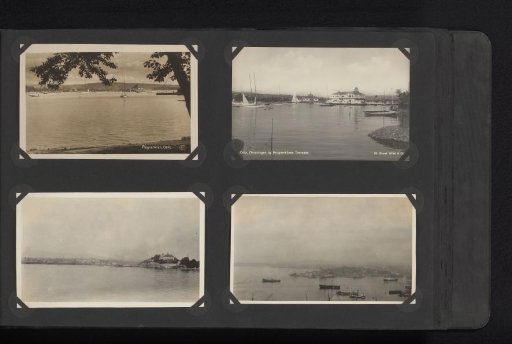 Four photographs, including two postcards, of Oslo