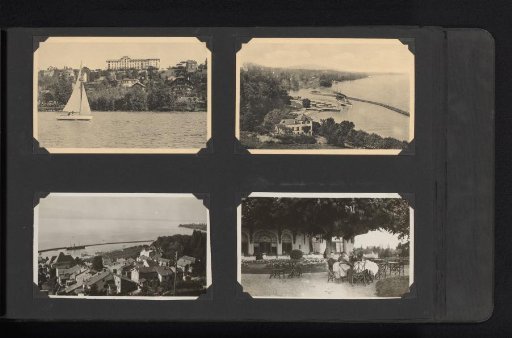 Two photographs and two photomechanical postcards of Geneva