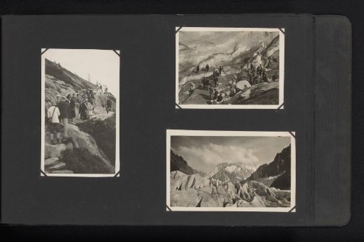 Three Photos of Tourists at the Mer de Glace, Chamonix