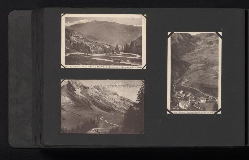 Three photomechanical postcards of mountains in the Haute-Savoie