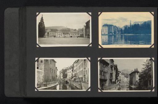 Three Photographs and a Photomechanical Postcard of Annecy