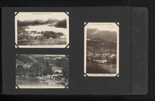 Three photomechanical postcards of Annecy