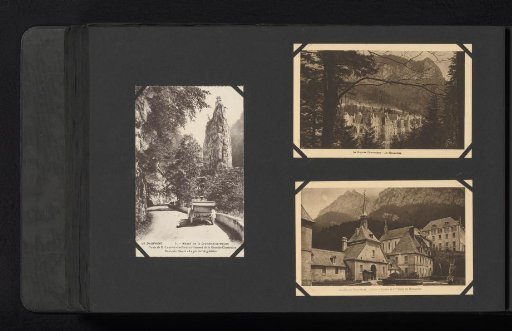 Three photomechanical postcards of the La Grande Chartreuse monastery