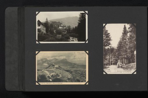 Two photomechanical postcards and a photograph of the Massif de la Chartreuse
