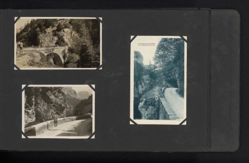 Two photographs and a photomechanical postcard of the mountains around Grenoble