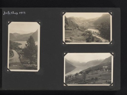 Three photographic postcards of the Røldal area