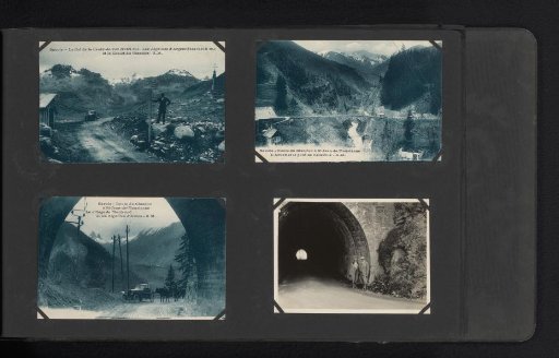 Three photomechanical postcards and a photograph of the area around the Col du Glandon