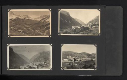 Three Photographs and a Photomechanical Postcard of Villages in the French Alps