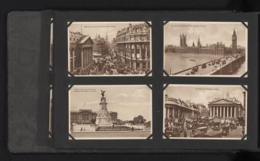 Four photomechanical postcards of London