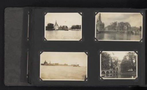 Four photographs of rivers and monuments in the Netherlands