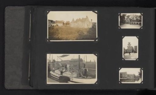 Five photographs of a boat trip with the sailing boat De Snits, including in Stavoren