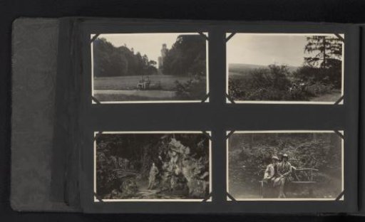Four photographs of the Van den Berg family on holiday in the Ardennes