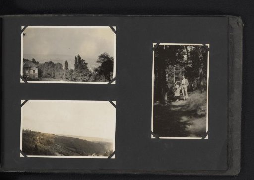 Three photographs of the Van den Berg family on holiday in the Ardennes