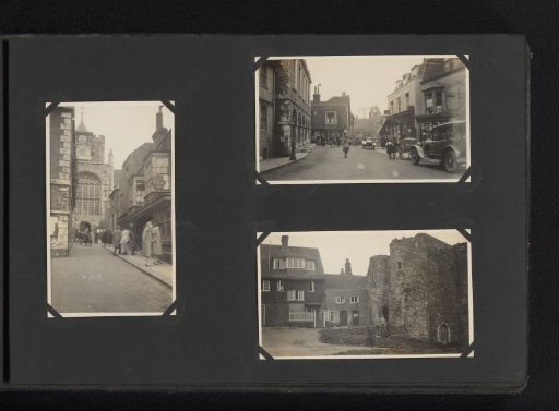 Three photographs of streets in Rye