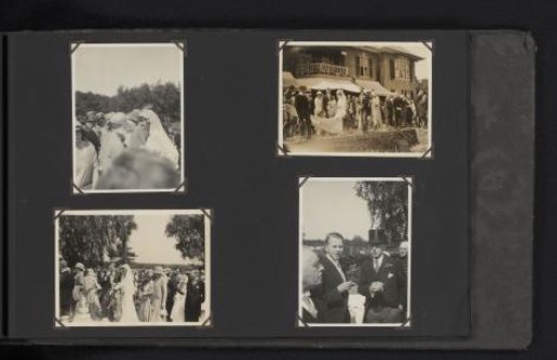 Four Photographs of the Wedding Celebration of Henricus Petrus Joannes van Ketwich Verschuur and Elize de Beaufort at the Country House De Hooght, Maarn