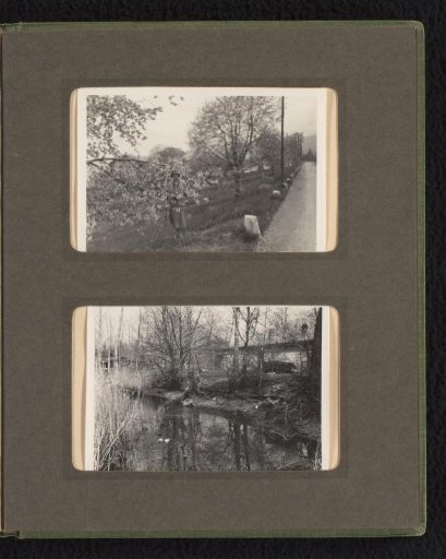 Two photographs of the Van den Berg family during a holiday in Montreux