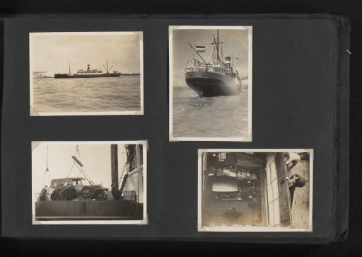 Four photographs of a sea voyage on the Oranje Nassau to Madeira, in honor of the silver wedding anniversary of Hendrik Herman van den Berg and Caroline Louise van den Berg