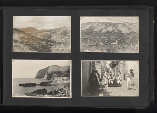 Four photographs, three of which are postcards, of Madeira
