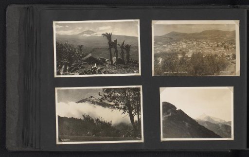 Four photographs, three of which are postcards, of Tenerife