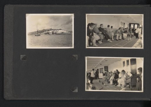 Four photographs of a sea voyage on the Oranje Nassau to Madeira, in honor of the silver wedding anniversary of Hendrik Herman van den Berg and Caroline Louise van den Berg