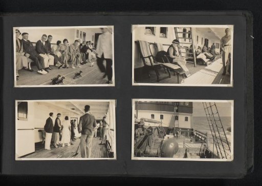 Four photographs of a sea voyage on the Oranje Nassau to Madeira, in honor of the silver wedding anniversary of Hendrik Herman van den Berg and Caroline Louise van den Berg