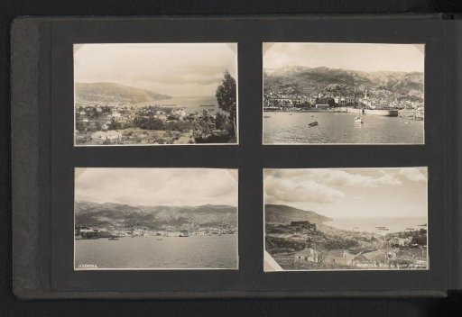 Four photographs, including two postcards, of faces in Madeira
