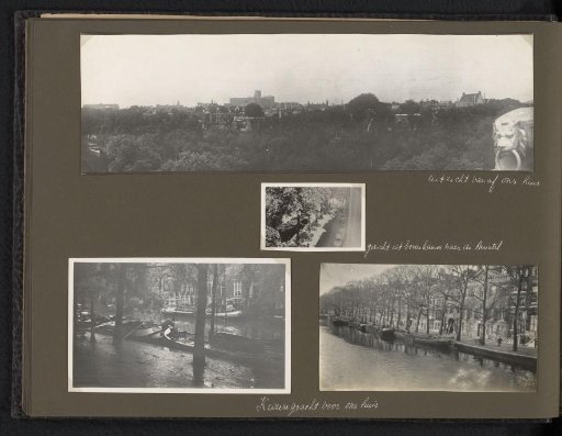 Four photographs of the surroundings and view of Keizersgracht 806-808